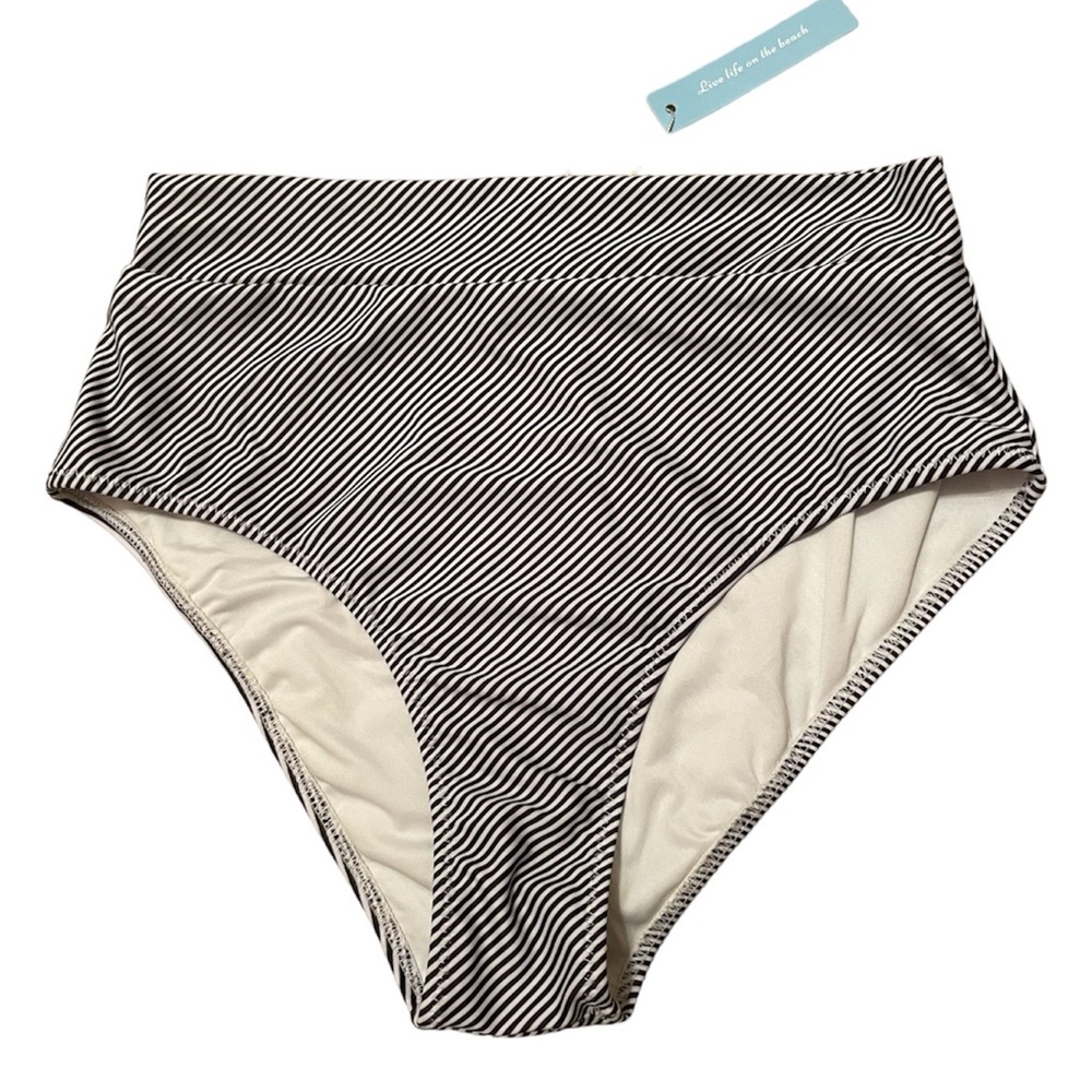 NWT Cupshe high waisted striped bottoms